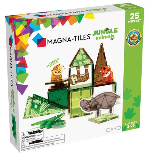 Magna-Tiles MAGNA-TILES Jungle Animals 25 Pcs Set Jungle Animals One Size  Hvid  One Size 3 Y+ unisex