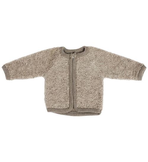 Smallstuff Cardigan m. Lynlås - Uld - Natur Melange