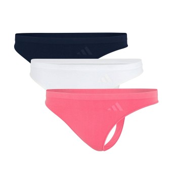 adidas Trusser 3P Sport Active Seamless Low Rise Thongs Rosa/Hvid polyamid X-Small Dame