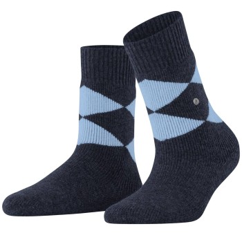 Burlington Strømper Women Cosy Argyle House socks Blå Str 36/41 Dame