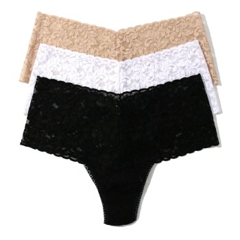 Hanky Panky Trusser 3P Retro Lace Thong Flerfarvet nylon One Size Dame