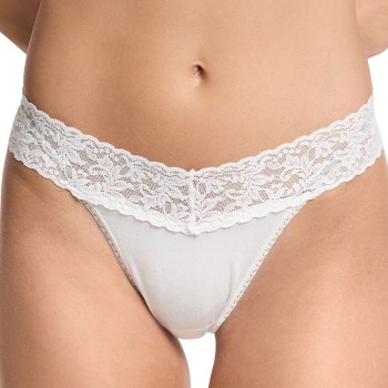Hanky Panky Trusser Supima Cotton Original Rise Thong Hvid One Size Dame