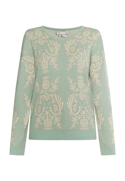 Usha Pullover  creme / grøn