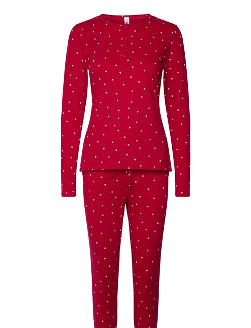Henley Pyjama Aop Lindex Red