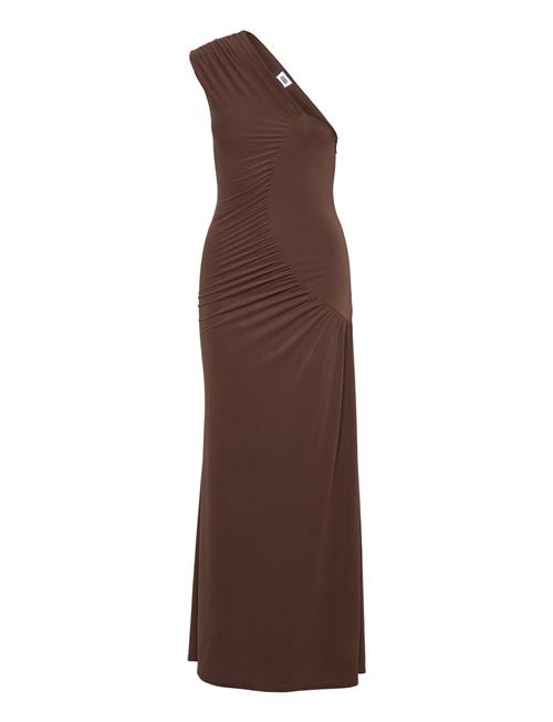 Jona Gathered Dress Twist & Tango Brown