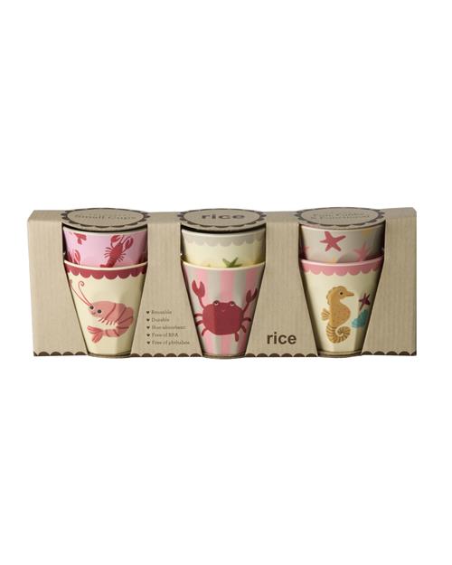 RICE A/S 6-pak Lille Kop Coral Ocean  Coral Ocean S  Lyserød  S  kvinde