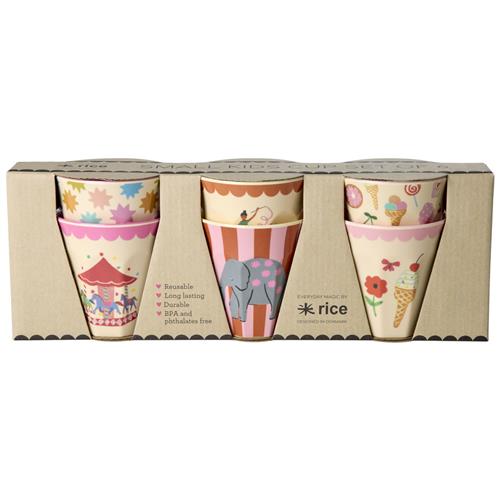 RICE 6-Pack Small Kopper I Melamin Pink Fun Fair One Size    One Size  unisex