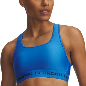Under Armour Bh Mid Crossback Sport Bra Blå polyester Medium Dame