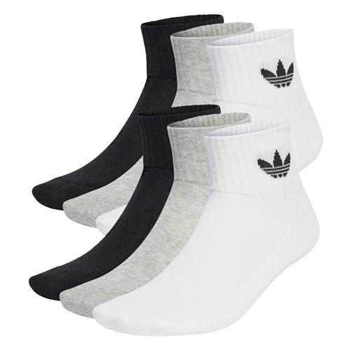 Se ADIDAS ORIGINALS Sokker 'Mid Ankle 6 Pairs'  grå-meleret / sort / hvid ved About You
