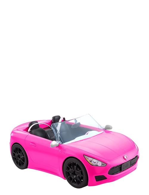 Pink Convertible Vehicle Toy With Rolling Wheels Barbie Patterned