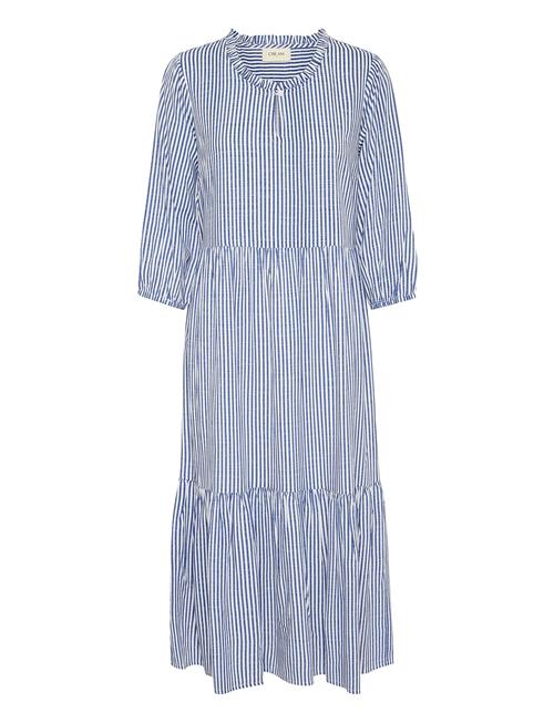 Daisycr Flounce Dress - Kim Fit Cream Blue