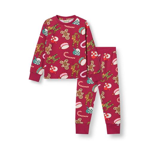 Småfolk Jubilee Nattøjssæt Med Juledekorationer Rød Amaranth  Amaranth-2-3 Y  Rød  2-3 år  unisex