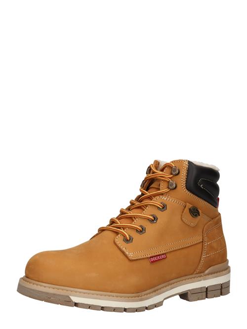 Dockers by Gerli Snørestøvler  karamel / kastaniebrun / blodrød / hvid