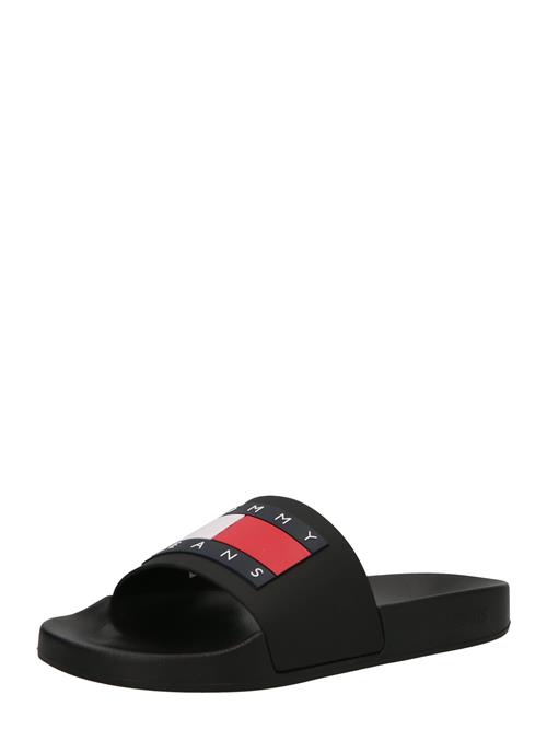 Tommy Jeans Pantoletter 'Essential'  navy / rød / sort / hvid