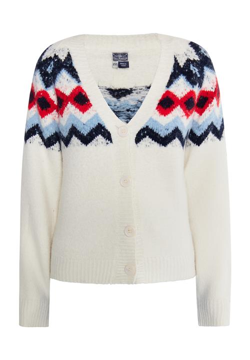 DreiMaster Maritim Cardigan  lyseblå / rød / sort / offwhite