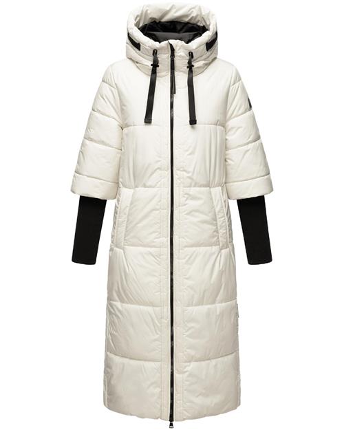 NAVAHOO Vinterfrakke 'Ciao Miau XIV'  hvid