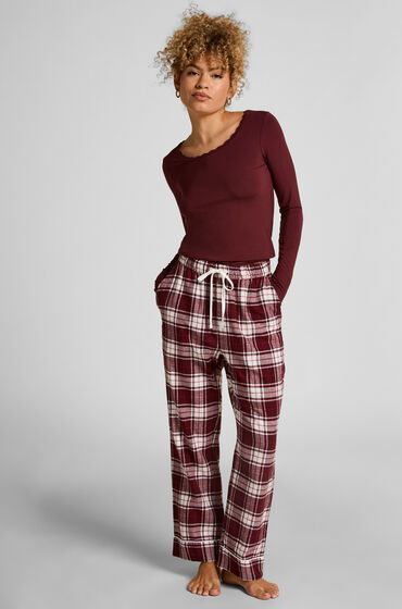 Hunkemöller Pyjamasbukser af flonel Lilla