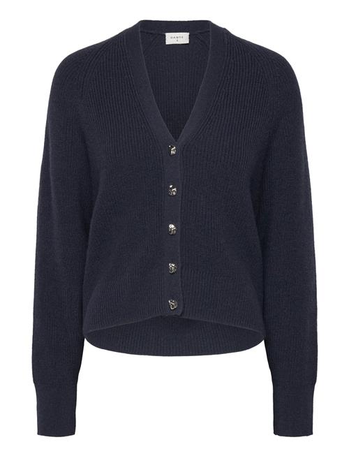 Kyle Cropped Rib Cardigan Dante6 Navy