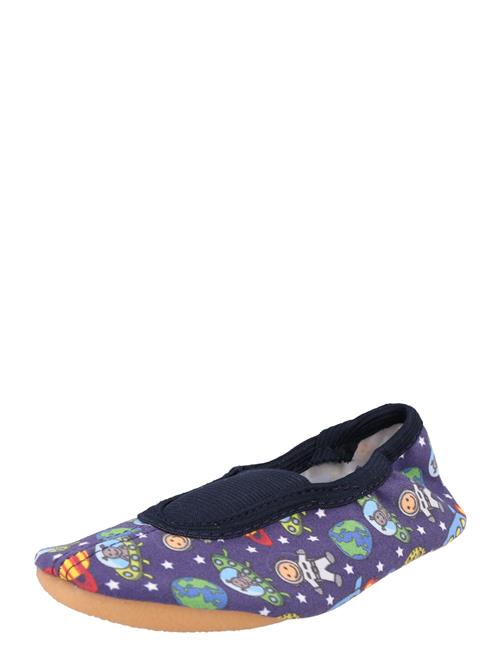 BECK Hjemmesko 'Space'  mørkeblå / gul / grå / grøn / rød