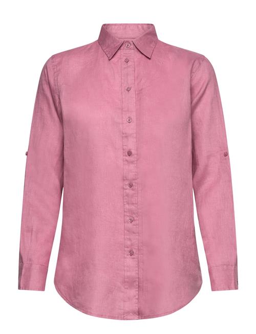 Relaxed Fit Linen Roll Tab–Sleeve Shirt Lauren Ralph Lauren Pink