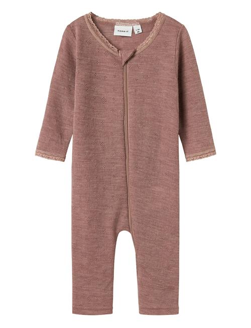 Nbfwang Wool Needle Nightsuit Solid Name It Pink