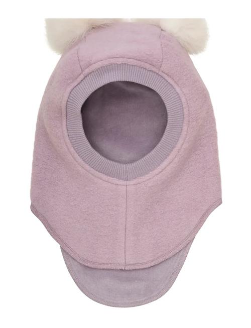 Balaclava Wool Alpaca Pompoms Huttelihut Pink