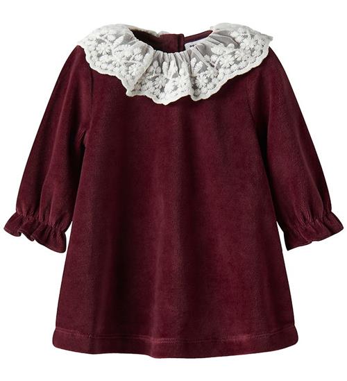 Name It Kjole - Velour - NbfRoxy - Burgundy
