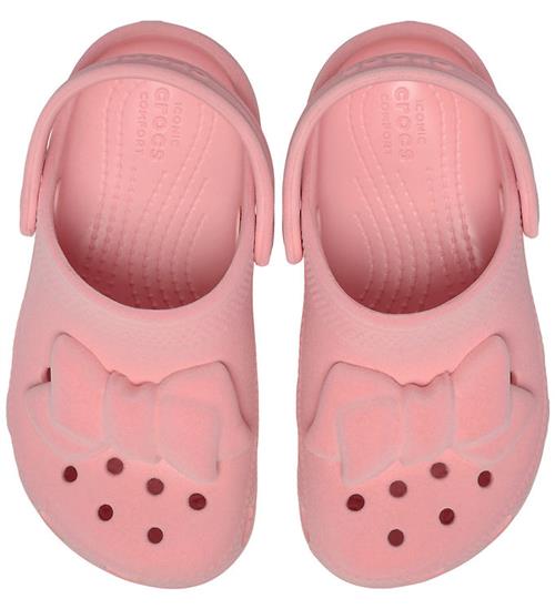 Crocs Sandaler - Classic Velvet Bow Clog T - Powder Pink