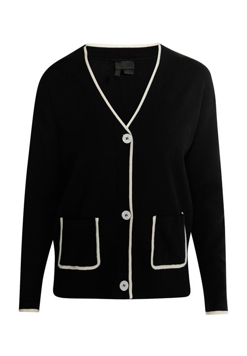 DreiMaster Klassik Cardigan  sort / uldhvid