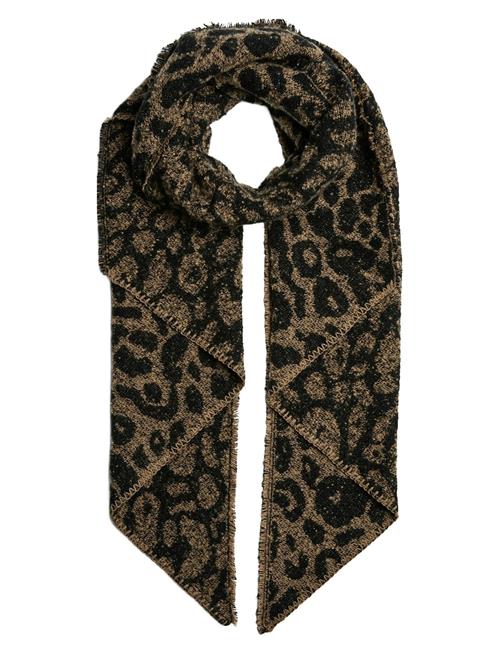 Pcpyron Long Animal Scarf Noos Bc Pieces Brown