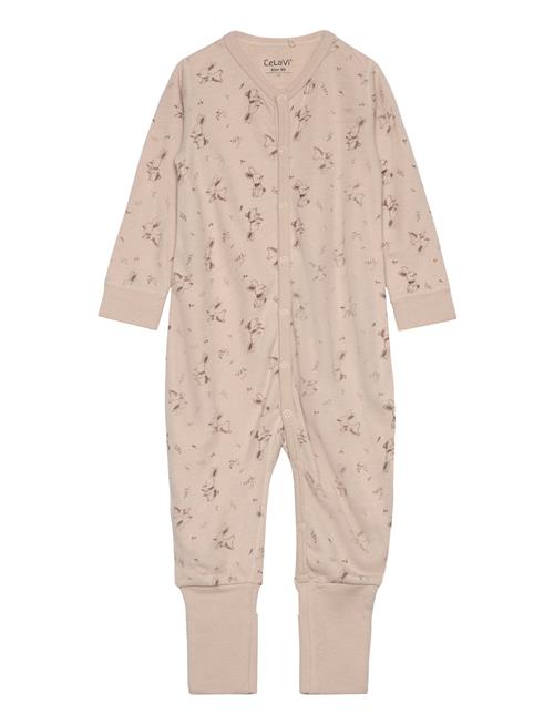 Jumpsuit Ls - Aop CeLaVi Beige
