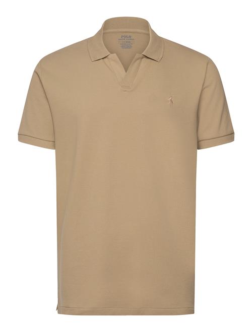 Custom Slim Fit Stretch Mesh Polo Shirt Polo Ralph Lauren Beige