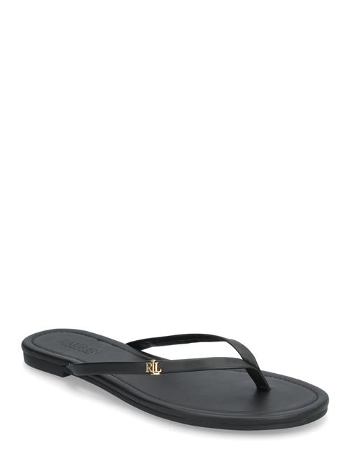 Raquel Leather Flip-Flop Lauren Ralph Lauren Black