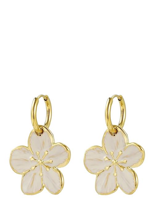 Calista Enamel Earring Bud To Rose Gold