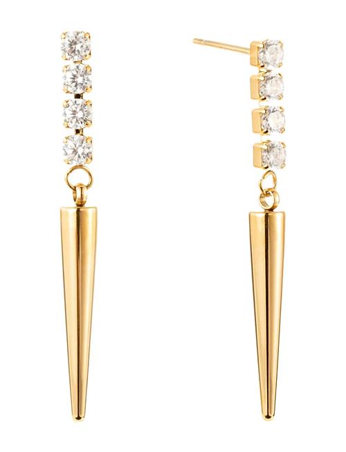 Crystal Peak Earring By Jolima Gold