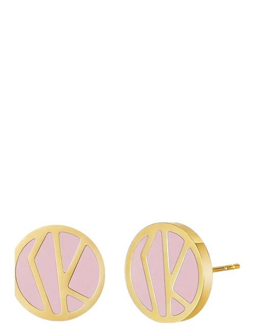 Rose Enamel Earring Bud To Rose Pink