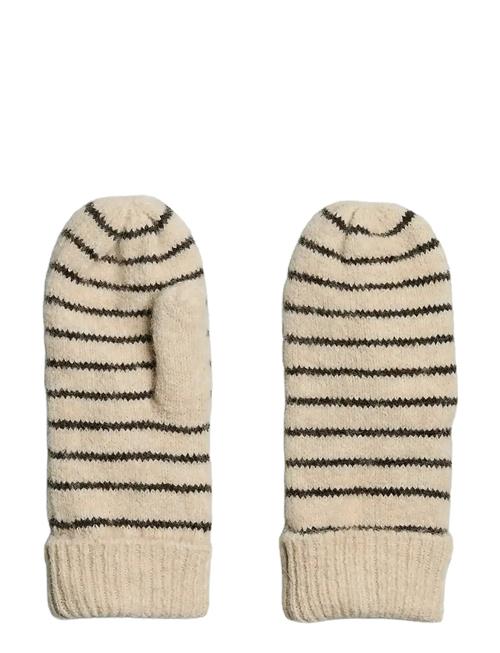 Pcnorma Stripe Mittens Bc Pieces Cream