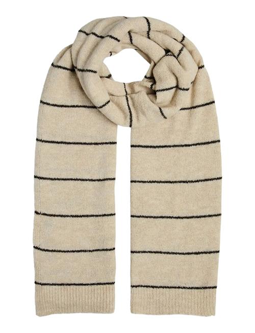 Pcnorma Long Stripe Scarf Bc Pieces Cream