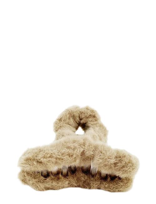 Cally Furry Clamp Small Beige Pipol's Bazaar Beige