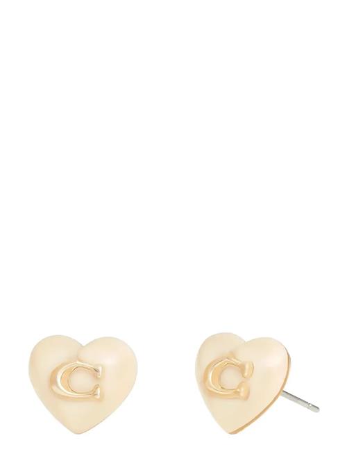 Coach Signature Heart Stud Earrings Coach Accessories Gold