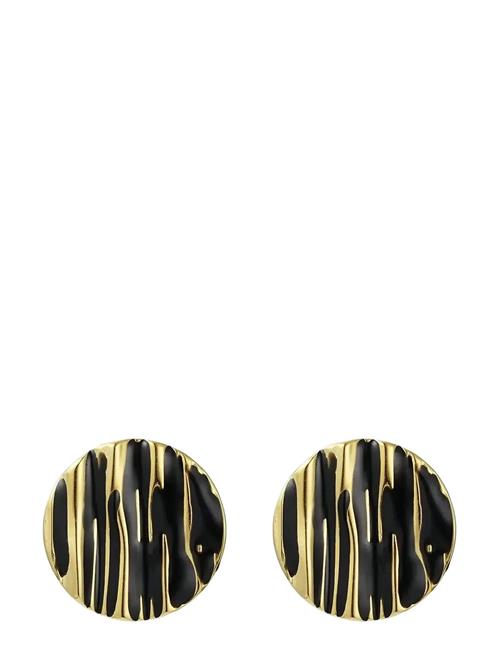 Blake Earring Black/Gold Bud To Rose Gold