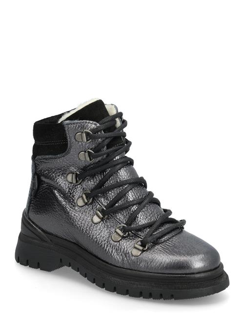 Boots - Flat - With Lace And Zip ANGULUS Silver