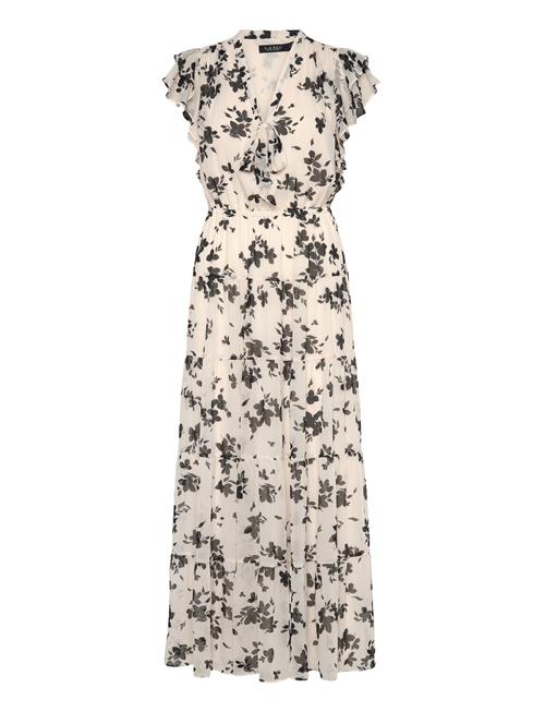 Floral Georgette Tie-Neck Maxidress Lauren Ralph Lauren White