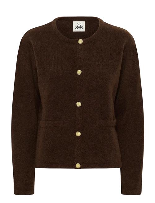 Kbzelda Round Neck Cardigan Karen By Simonsen Brown