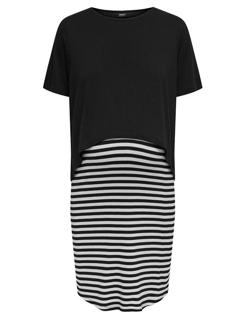 Olmoline S/S O-Neck Nursi Dress Jrs Noos Only Maternity Black