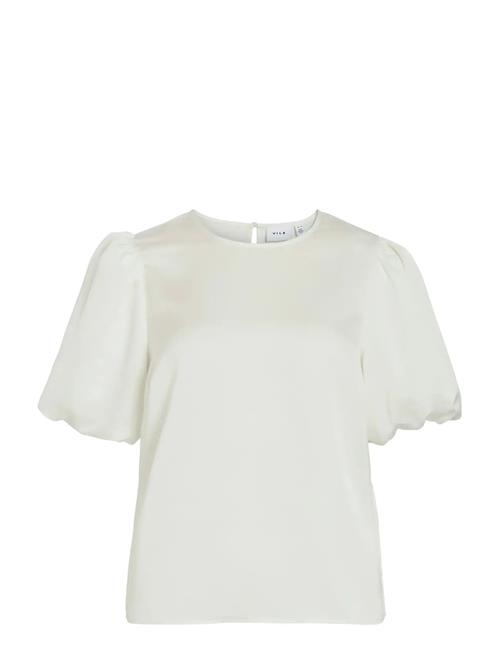 Viellette 2/4 Satin Puff Top - Noos Vila White