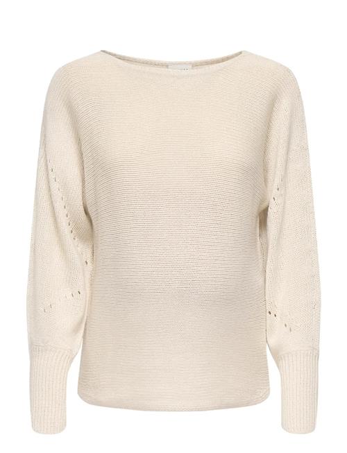 Olmnicoya L/S Boatneck Pullover Knt Only Maternity Cream