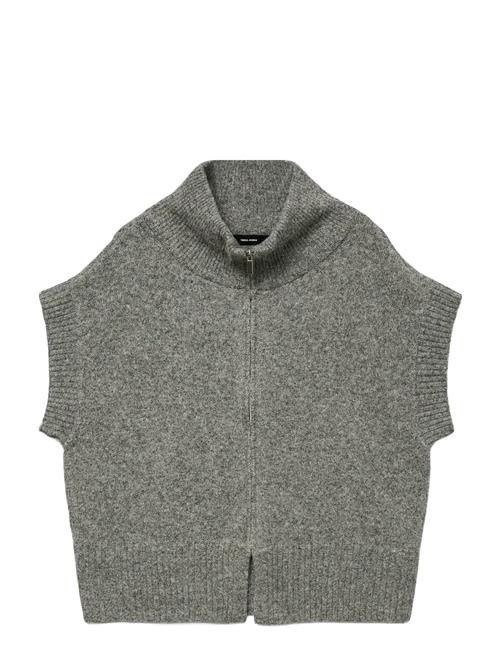 Vmbang Sl Highneck Zipper Vest Boo Vero Moda Grey