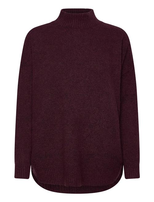 Vmplaza Ls Highnck Long Pullover Ga Noos Vero Moda Burgundy