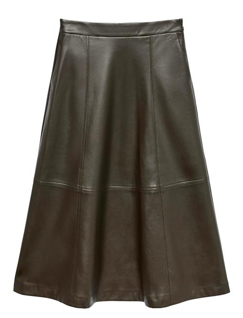 Vmolive Hw Coated Ankle Skirt Prm Vero Moda Khaki